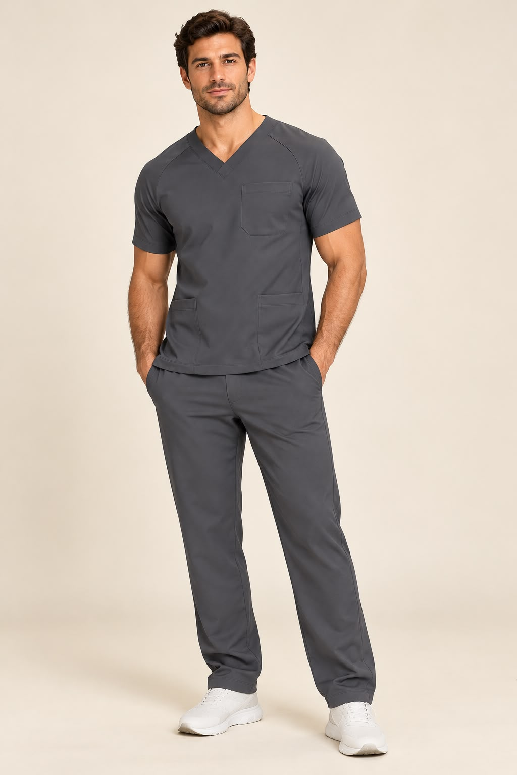 Scrub Masculino — Cinza